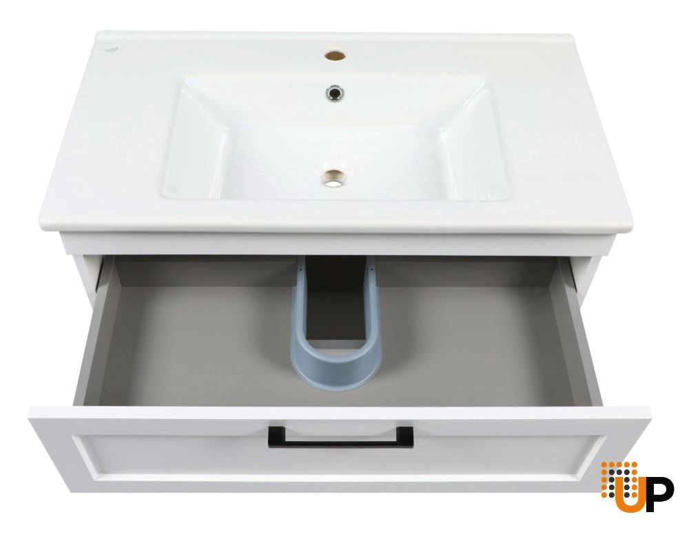 Modern Wall-Mount Bathroom Vanity with Washbasin | Palm Beach Matte Gloss Collection | Non-Toxic Fire-Resistant MDF-26" photo#6