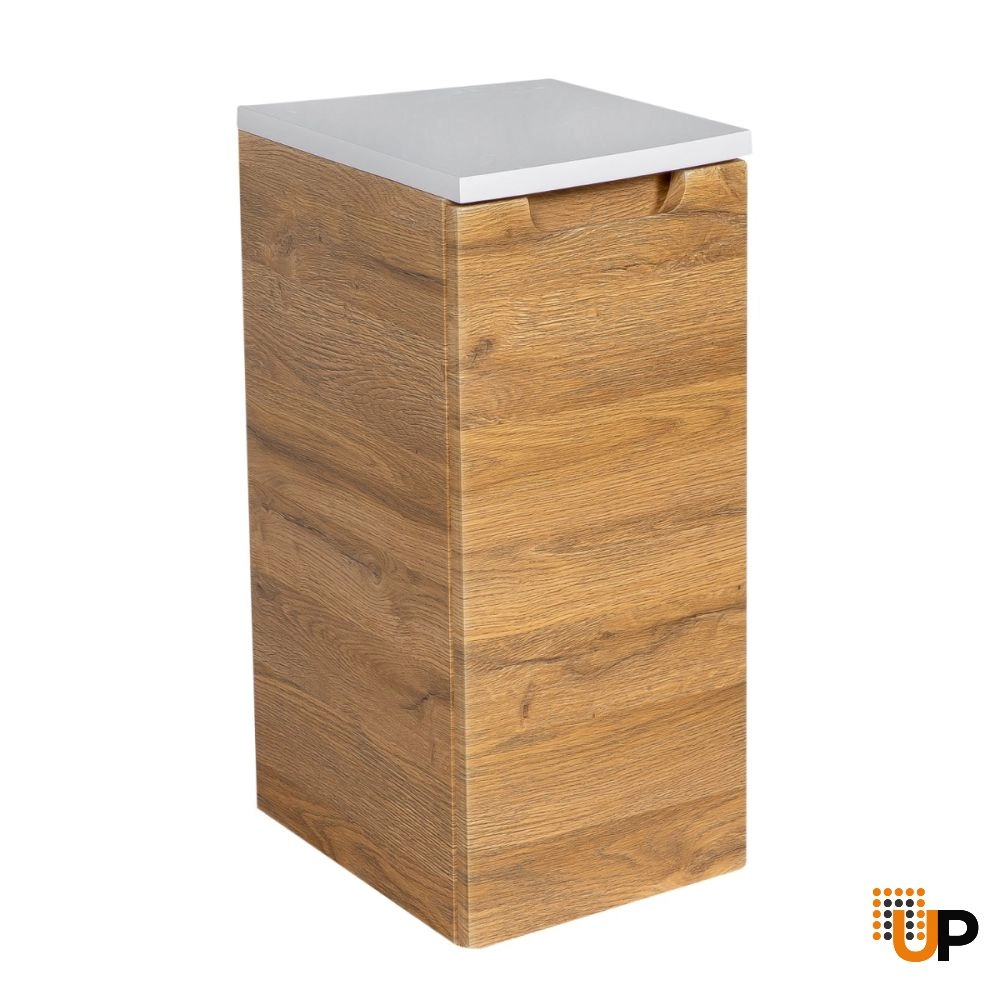Side Vanity Cabinet Delux Collection Teak Natural Color 12" - Left photo#1