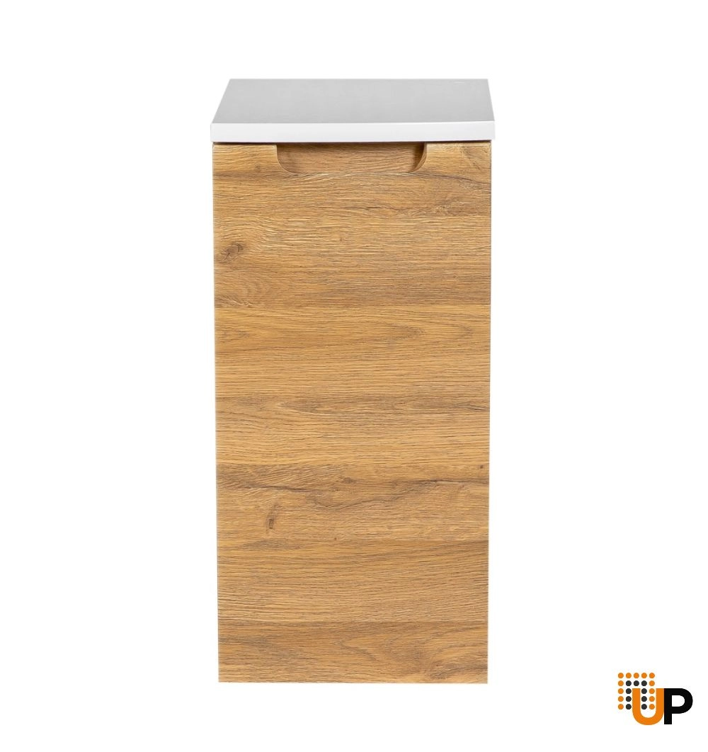 Side Vanity Cabinet Delux Collection Teak Natural Color 12" - Left photo#4