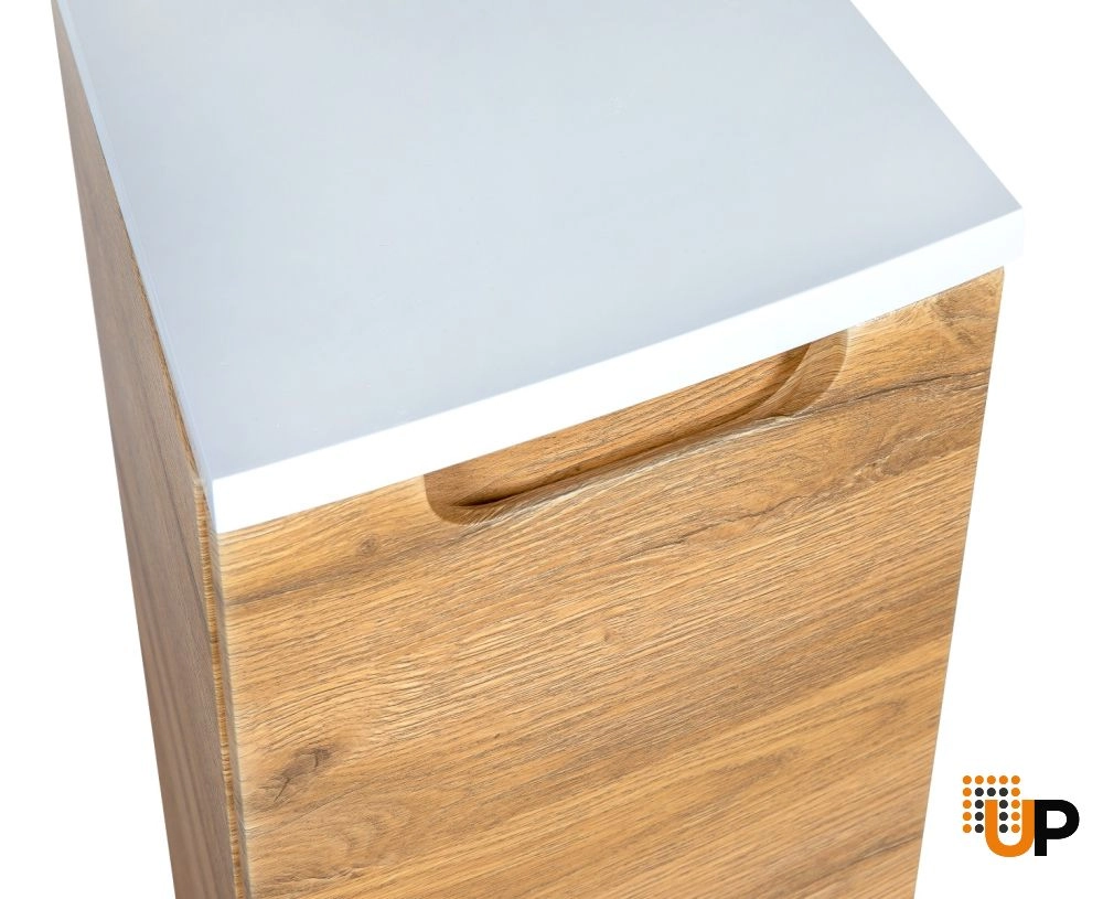 Side Vanity Cabinet Delux Collection Teak Natural Color 12" - Left photo#5