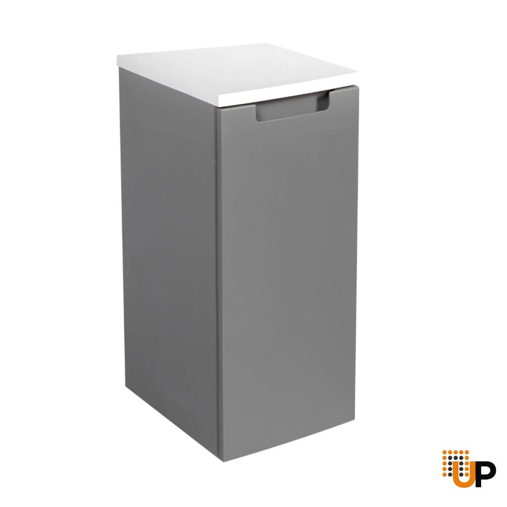 Side Vanity Cabinet Delux Collection Gray Matt Color 12" - Left photo#1