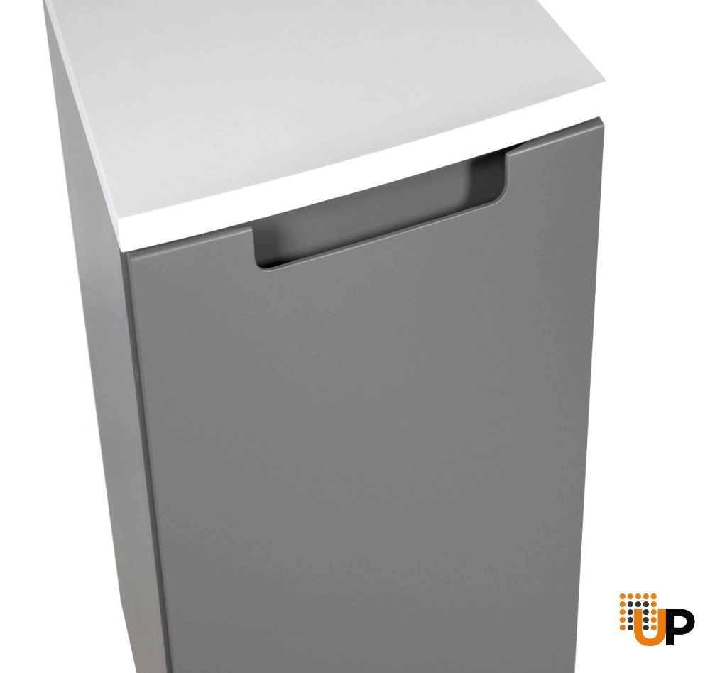 Side Vanity Cabinet Delux Collection Gray Matt Color 12" - Left photo#5