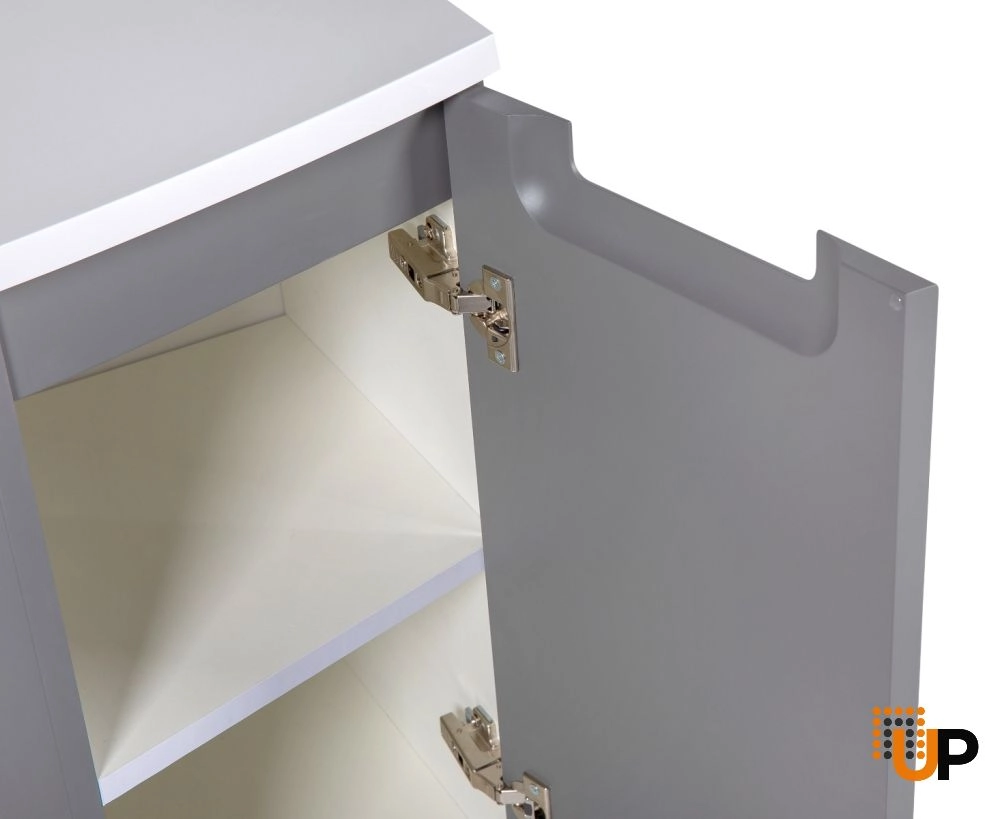 Side&nbsp;Vanity&nbsp;Cabinet Delux Collection Gray Matt Color 12 Inch-Right photo#6