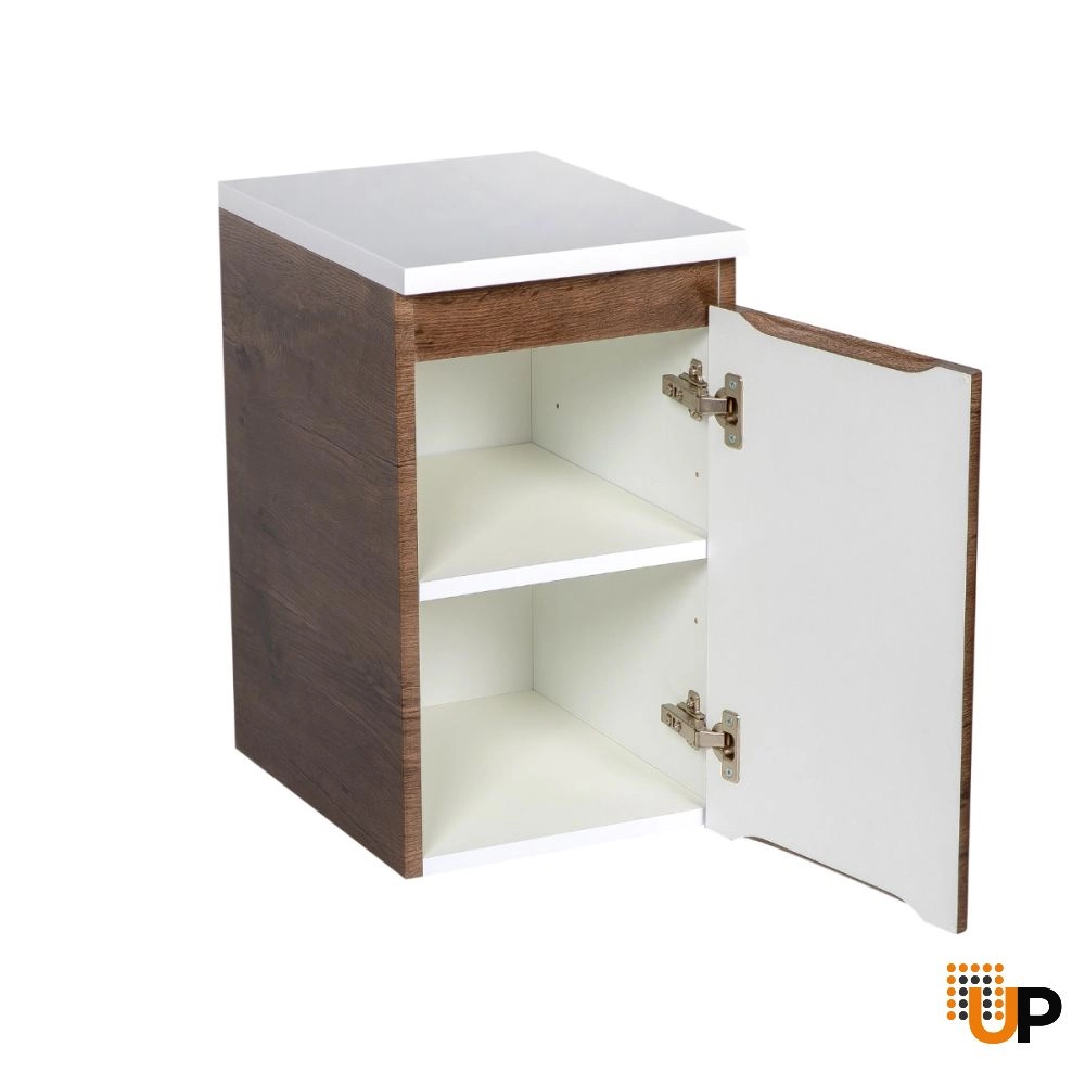 Side Vanity Cabinet WAVE Collection Rosewood Color 12" photo#2