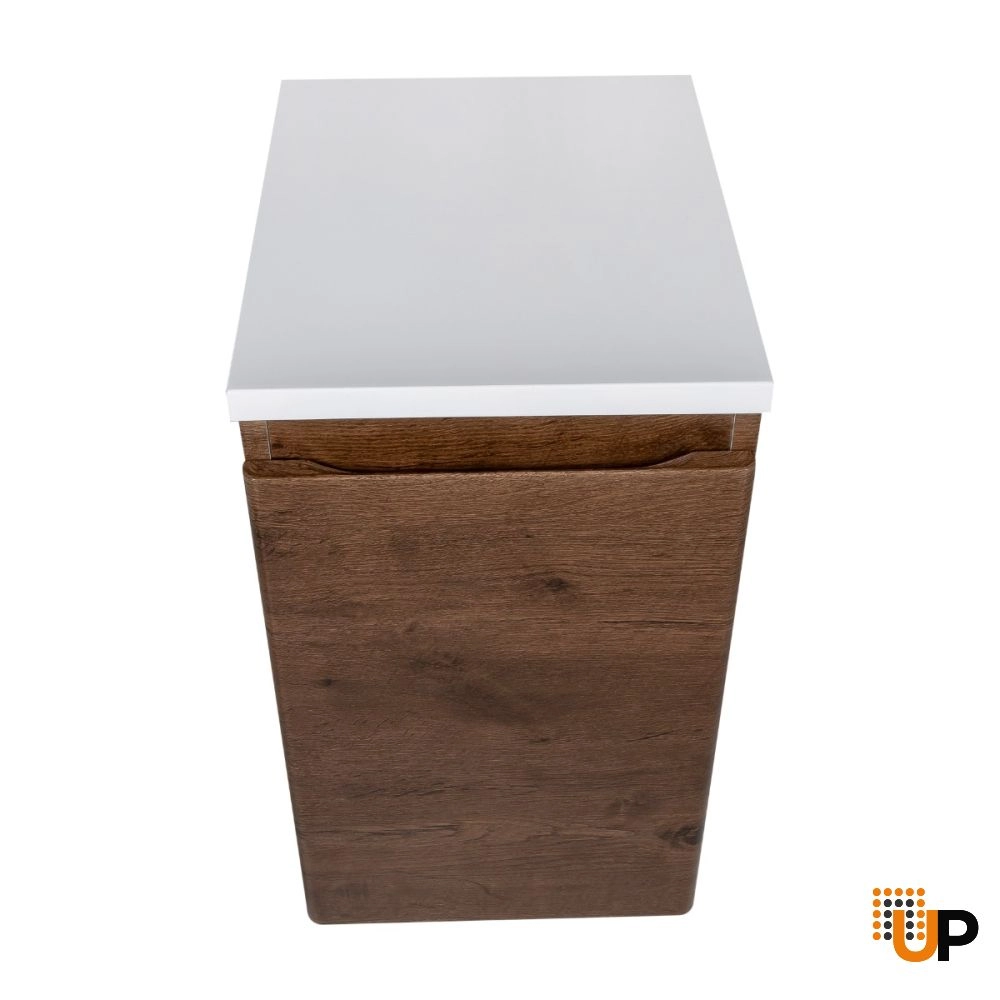Side Vanity Cabinet WAVE Collection Rosewood Color 12" photo#5