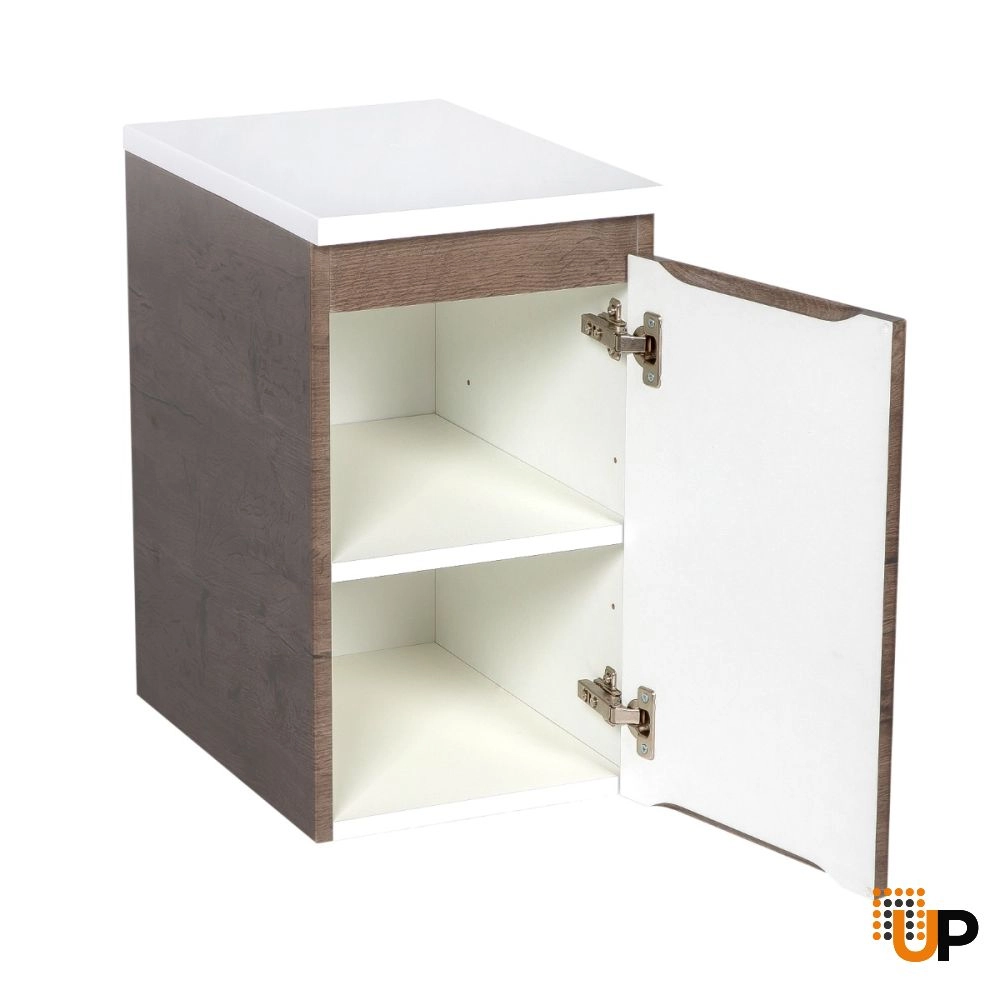Side Vanity Cabinet WAVE Collection Rosewood Color 12" photo#2