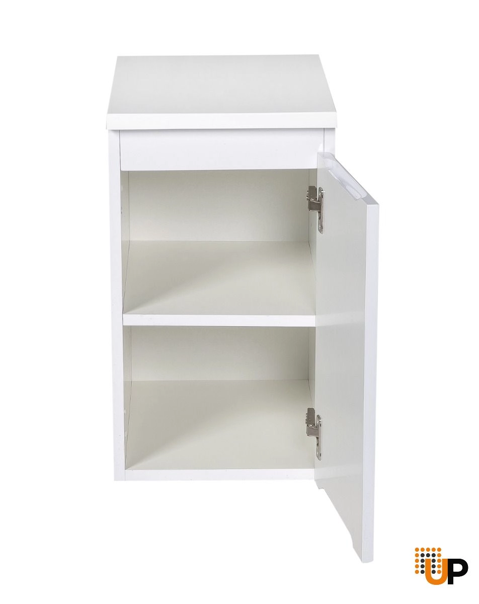 Side Vanity Cabinet COMFORT Collection White High Gloss Color 12" photo#2