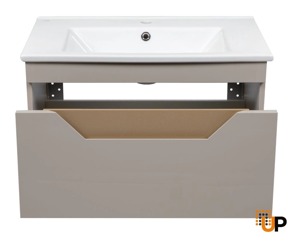 Modern Wall-Mount Bathroom Vanity with Washbasin | Troy Mocha  Collection | Non-Toxic Fire-Resistant MDF-30" photo#4