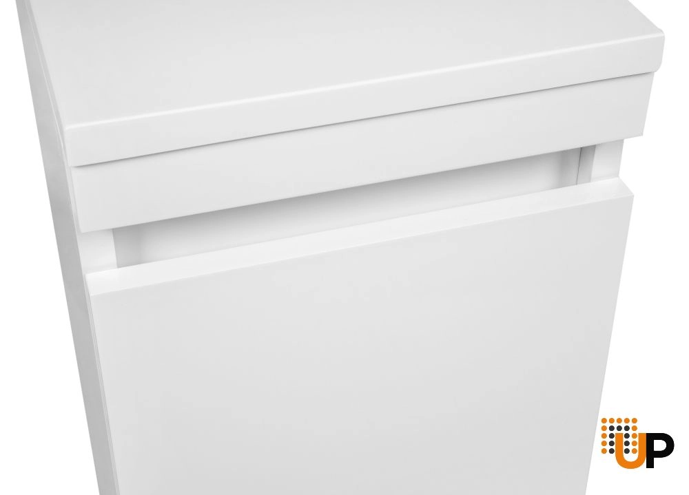 Side Vanity Cabinet NIAGARA Collection White High Gloss Color 12" photo#5