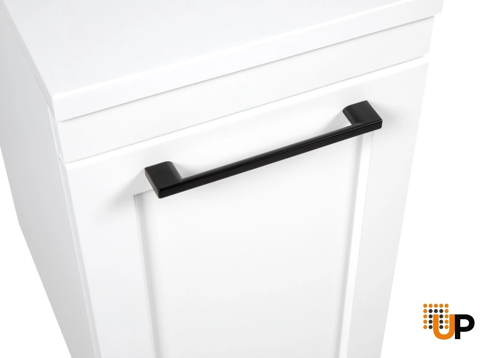 Side Vanity Cabinet Palm Beach Collection White Matt Gloss Color 12" photo#3