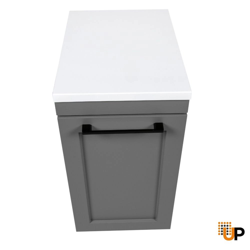 Side Vanity Cabinet Palm Beach Collection Gray Matt Color 12" photo#4