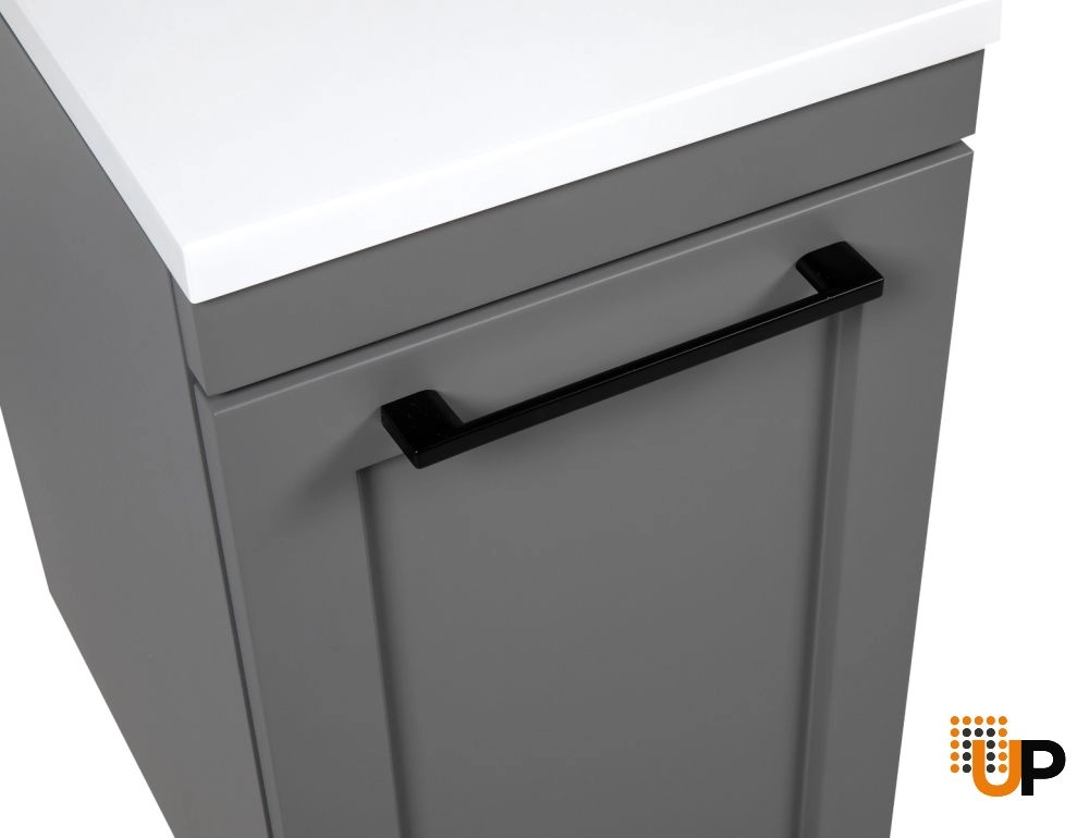 Side Vanity Cabinet Palm Beach Collection Gray Matt Color 12" photo#5
