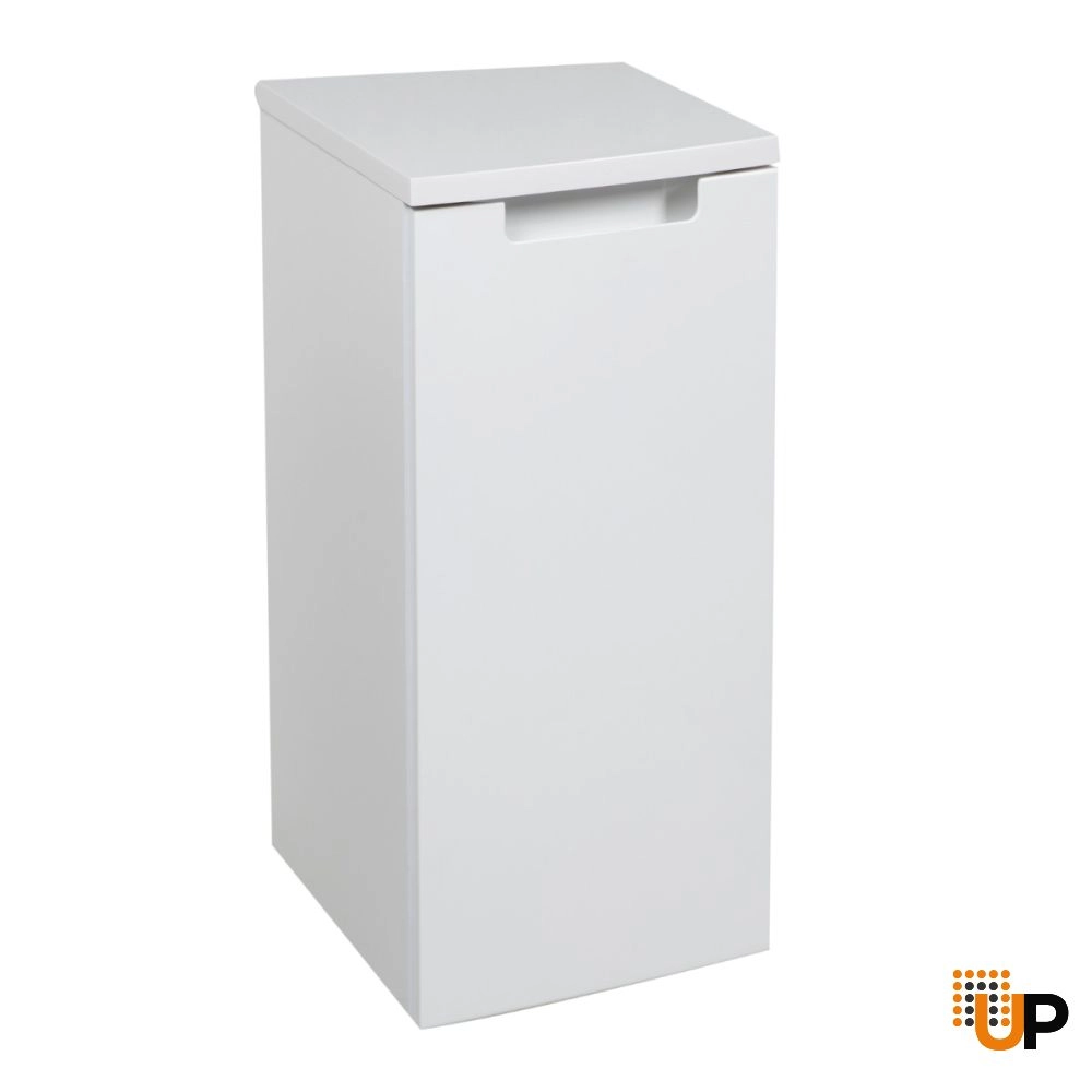 Side Vanity Cabinet Delux Collection White High Gloss Color 12" - Left photo#1