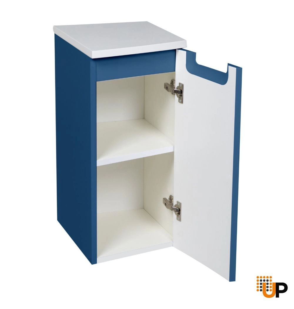 Side Vanity Cabinet Delux Collection Blue Matt Color 12" - Left photo#3