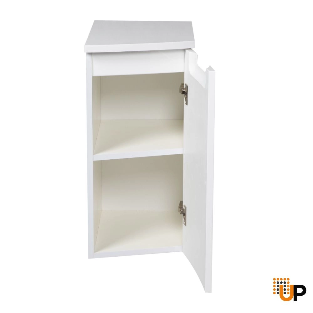 Side Vanity Cabinet Delux Collection White High Gloss Color 12" - Left photo#4
