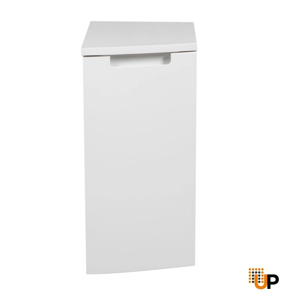 Side Vanity Cabinet Delux Collection White High Gloss Color 12" - Left photo#2