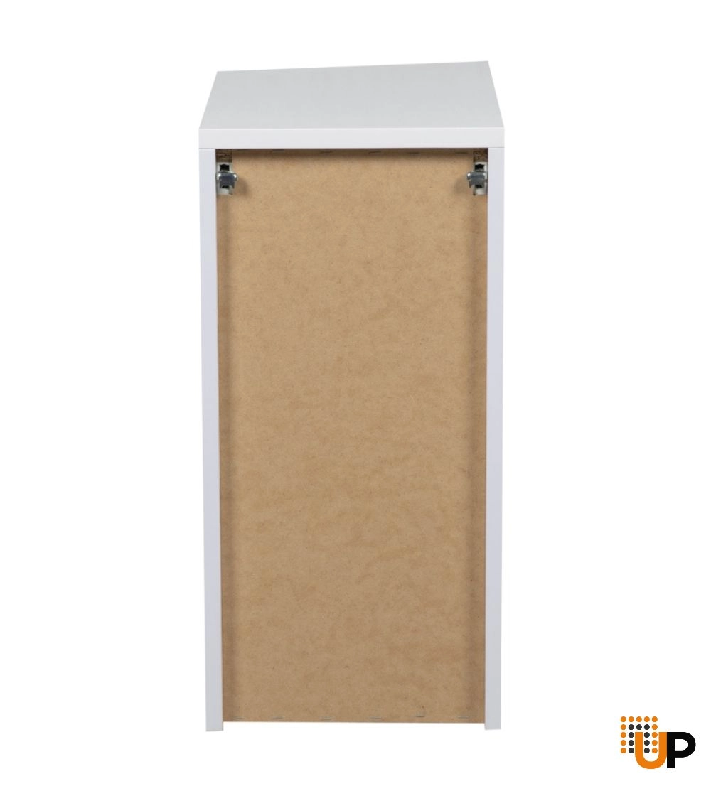Side Vanity Cabinet Delux Collection White High Gloss Color 12" - Left photo#6