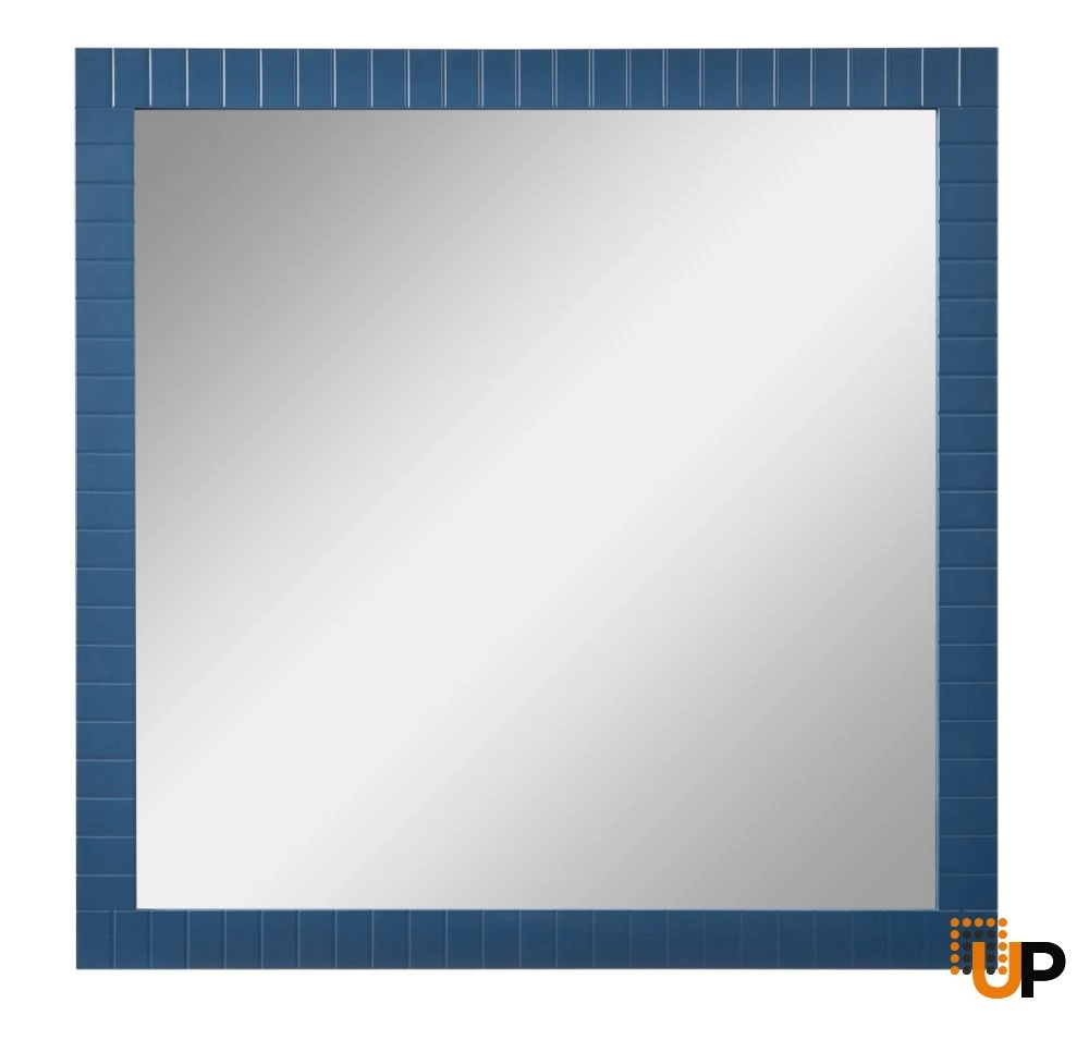 Mirror For Bath Vanity Trevi Collection Blue Matte 40" photo#2