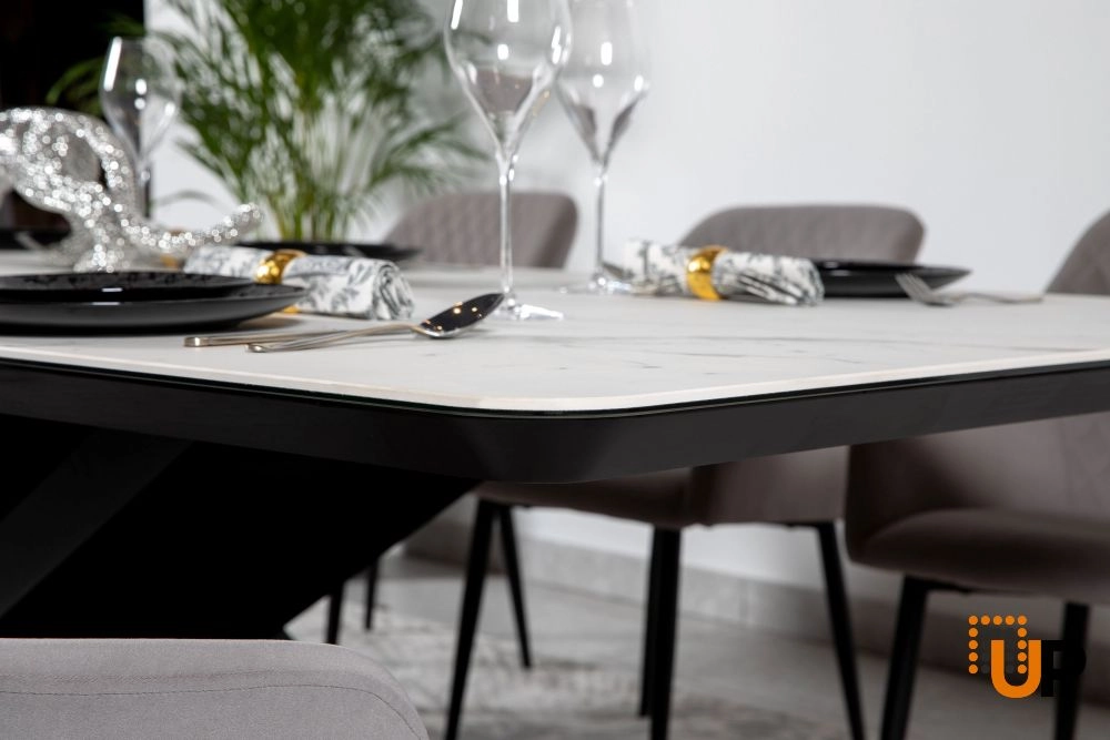 Dining Table COMO 94x39x29 Laminam Invisible White photo#2