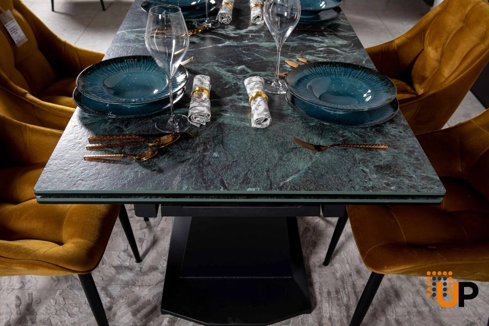Dining Table PARMA 55(78)x31x29 Laminam Emperador Extra photo#5