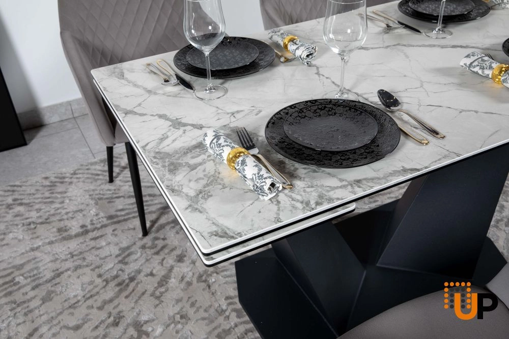 Dining Table PARMA 55(78)x31x29 Laminam Emperador Extra photo#4
