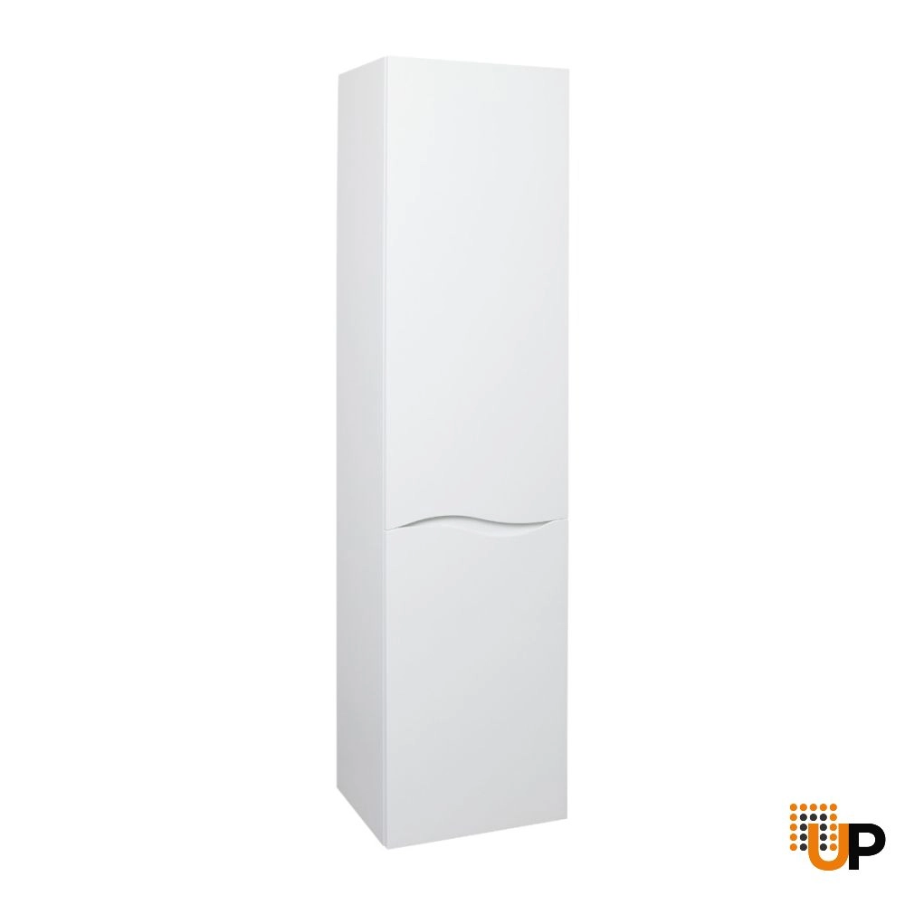 Side Vanity Cabinet Wave Collection White Hight Gloss 16" photo#1