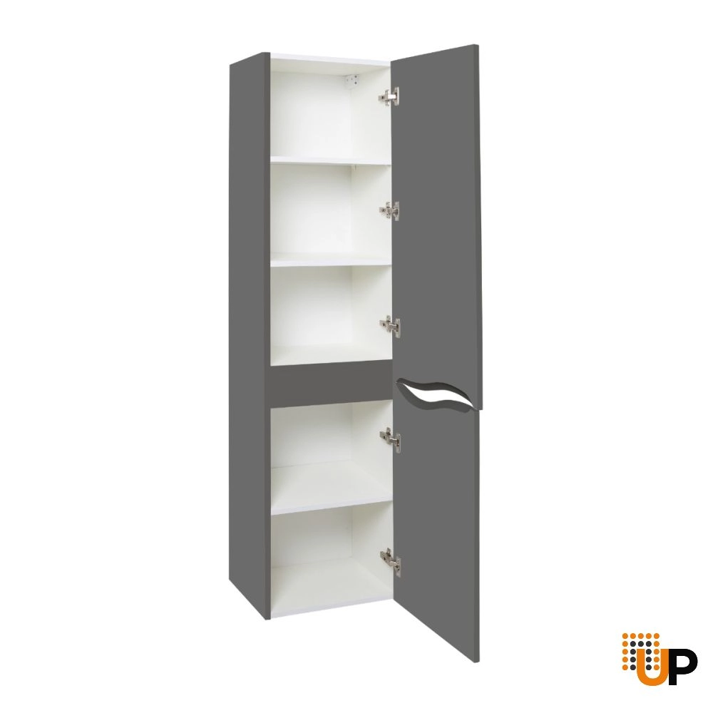 Side Vanity Cabinet Wave Collection Grey Matte 16" photo#6