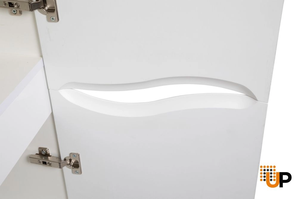 Side Vanity Cabinet Wave Collection White Hight Gloss 16" photo#7