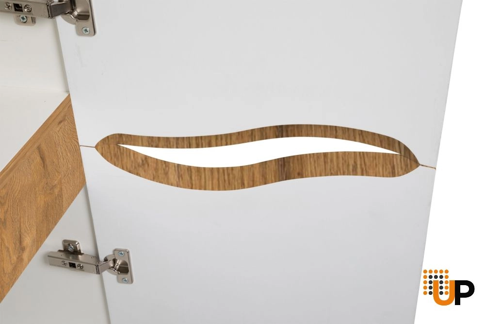 Side Vanity Cabinet Wave Collection Teak Natural 16" photo#7