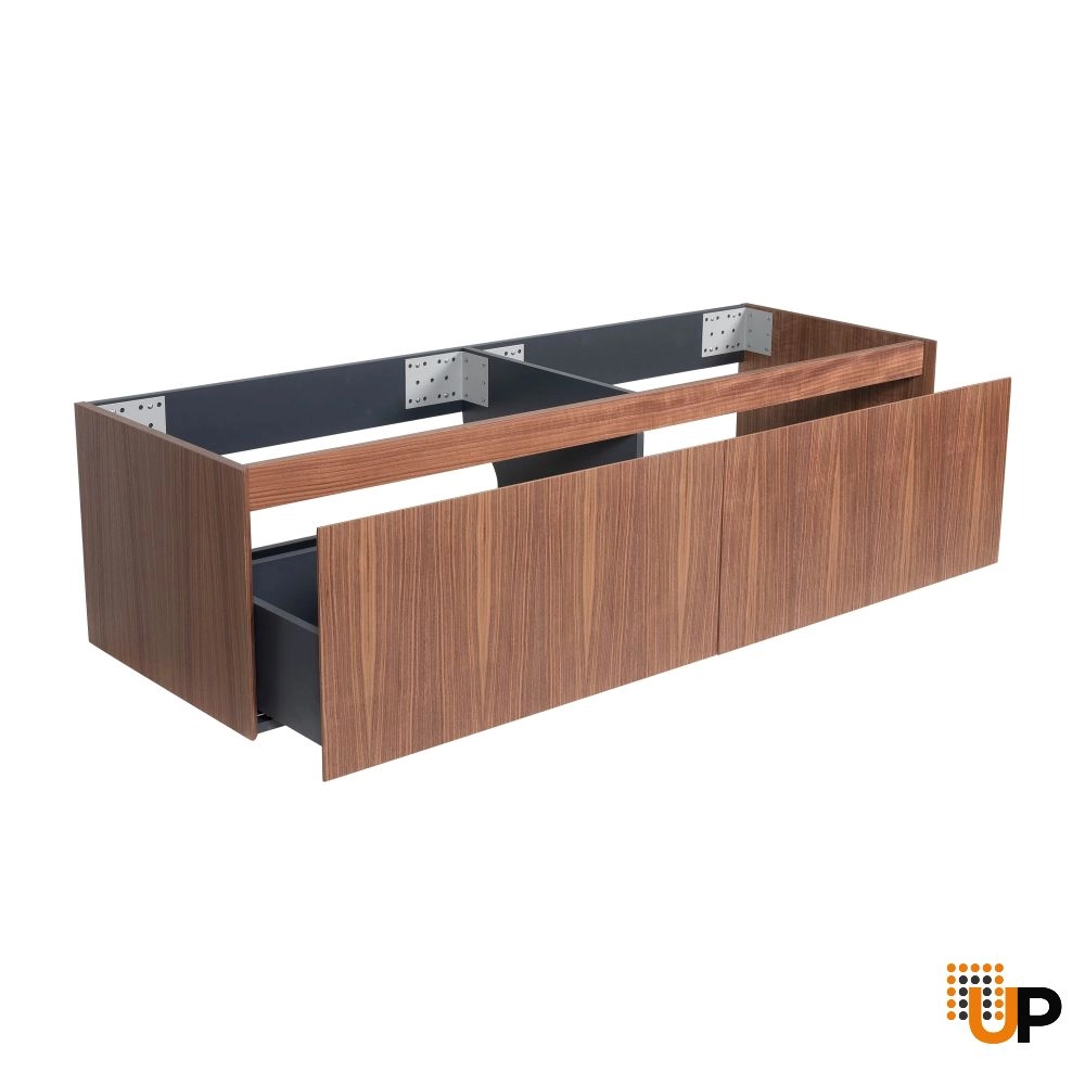 Vanity Premium, Walnut, Wall Mount 72"  without sink  photo#2