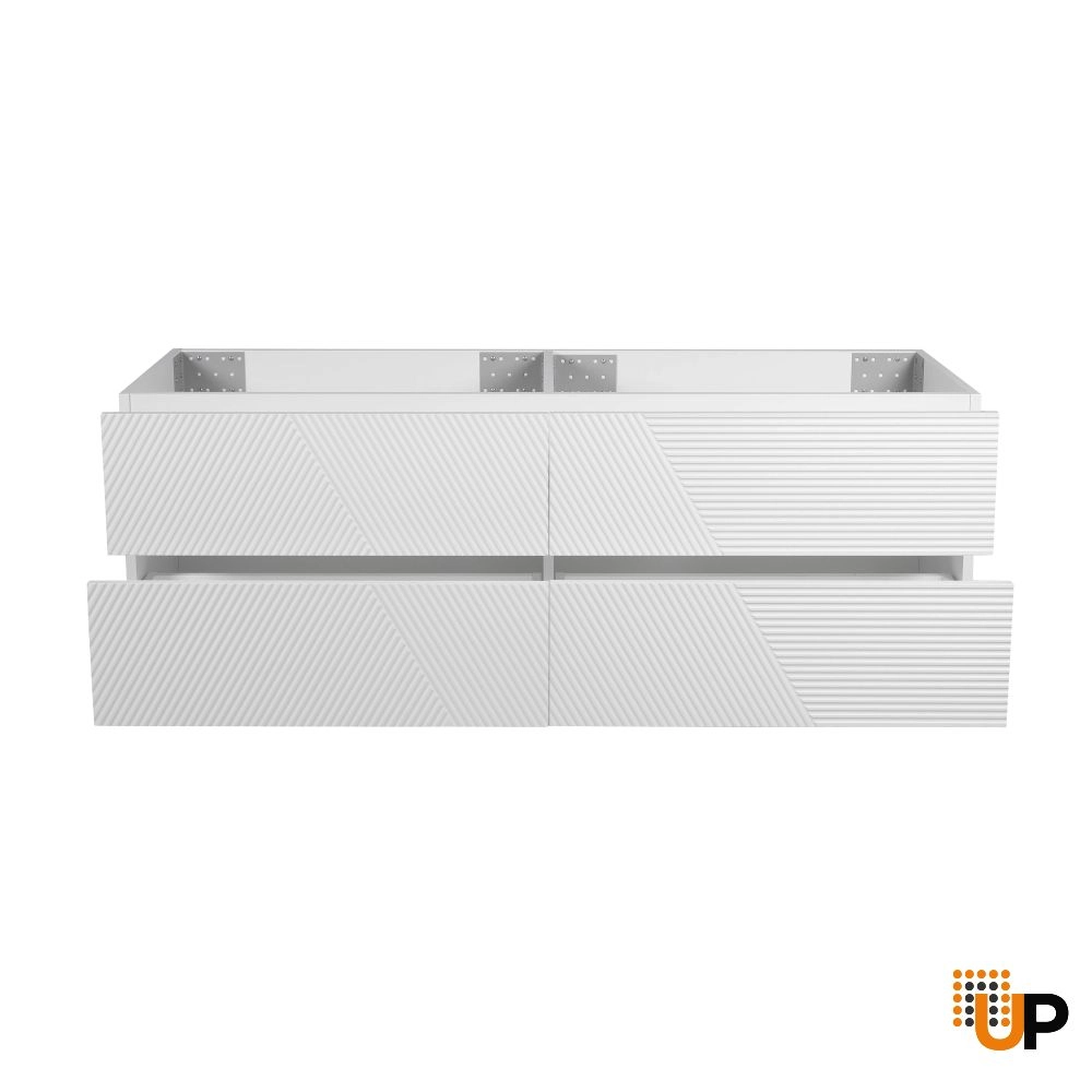 Vanity Leonardo, White Matte, Wall Mount 72"  without sink  photo#2