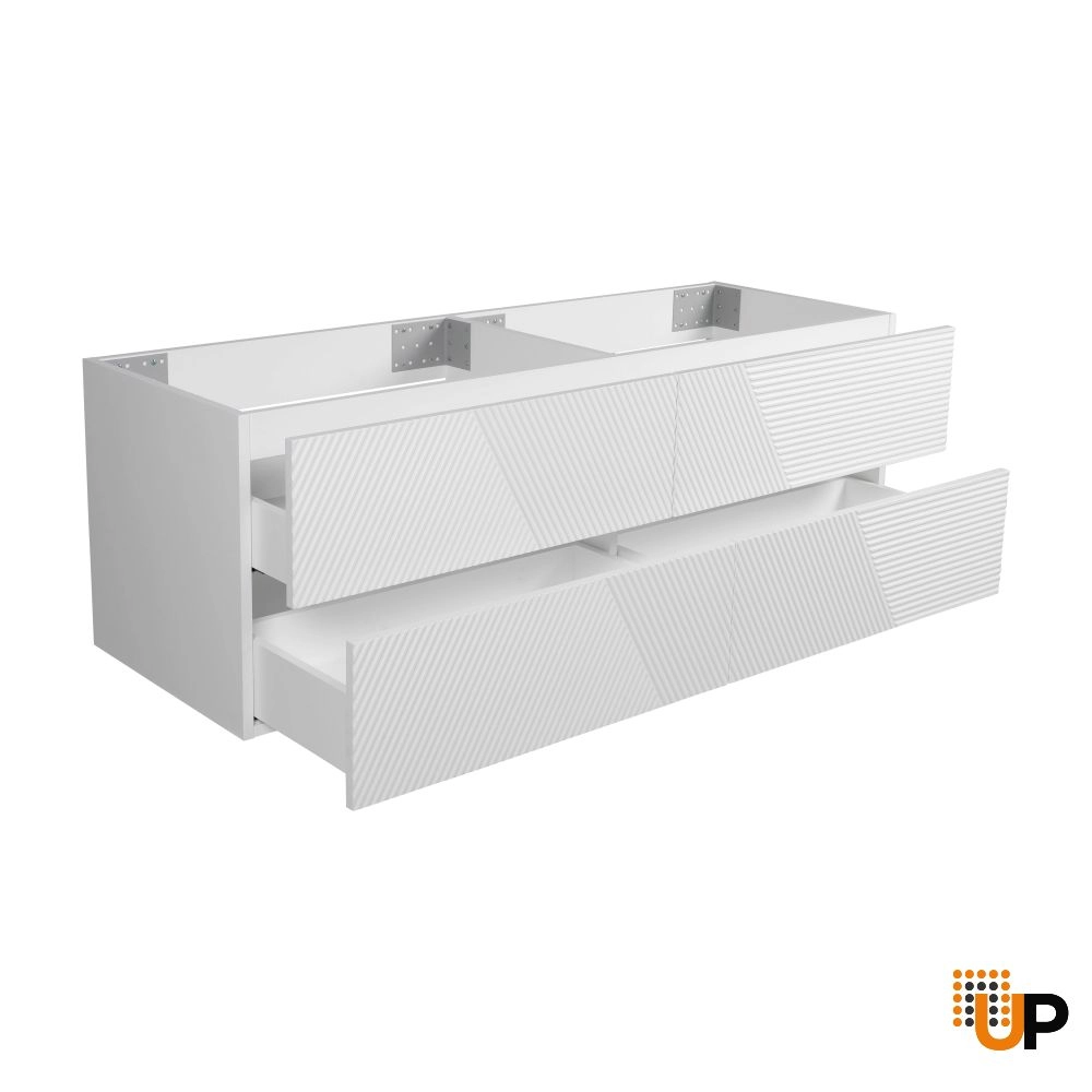 Vanity Leonardo, White Matte, Wall Mount 72"  without sink  photo#3