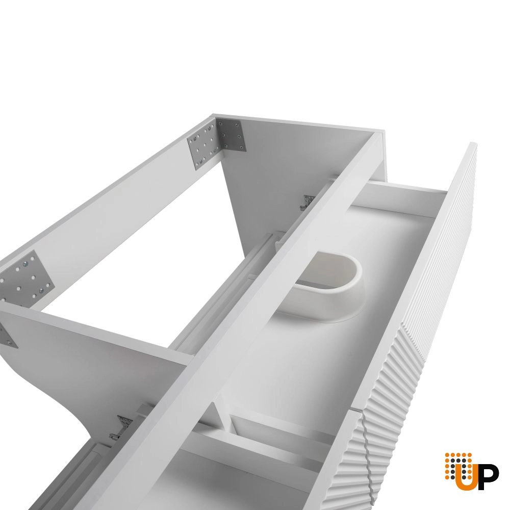 Vanity Leonardo, White Matte, Wall Mount 72"  without sink  photo#5