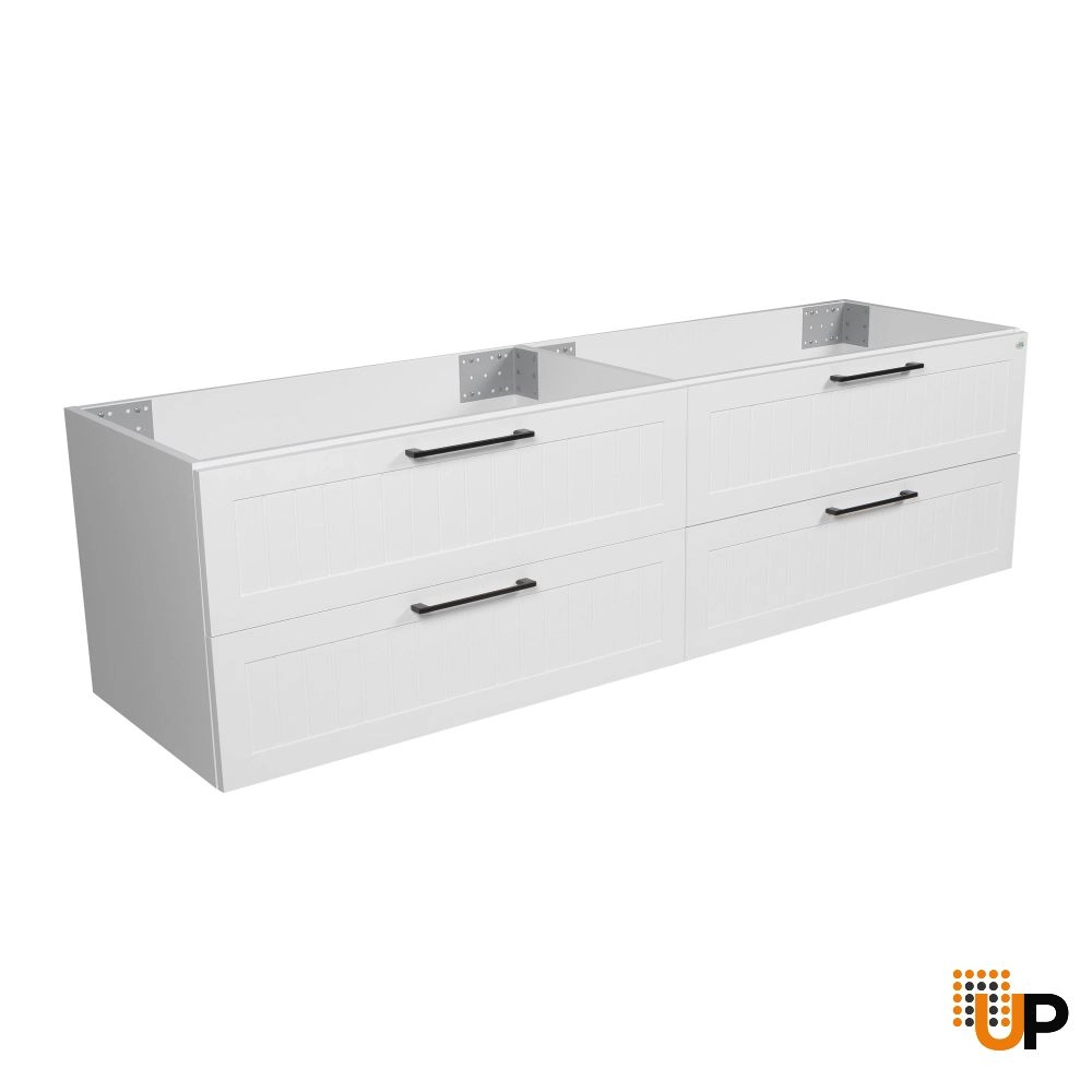 Vanity Raphael, White Matte, Wall Mount 60"  without sink  photo#3