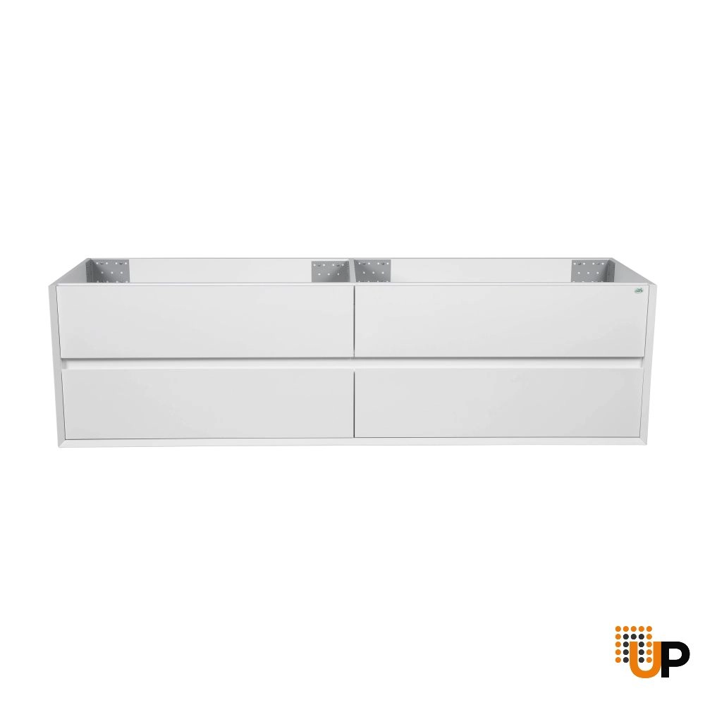 Vanity Donato, White Matte, Wall Mount 72" without sink  photo#1