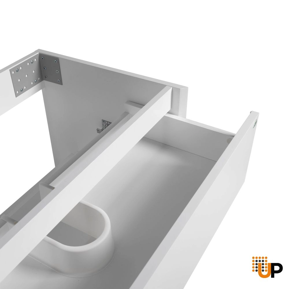 Vanity Donato, White Matte, Wall Mount 72" without sink  photo#5