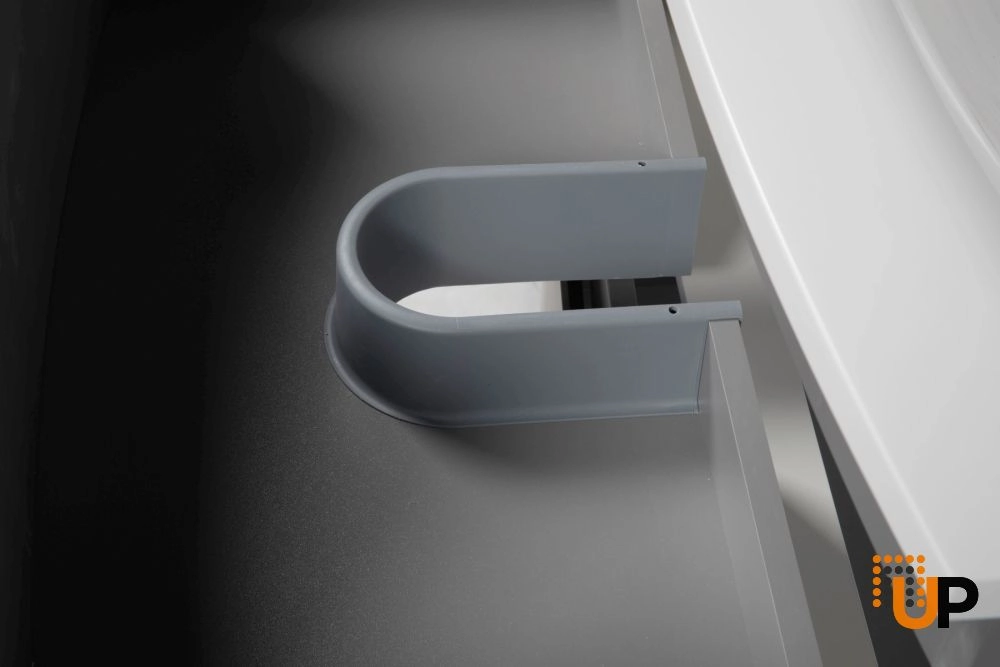 Modern Free Standing Bathroom Vanity with Washbasin | Delux Gray Matte Collection | Non-Toxic Fire-Resistant MDF-22,5" photo#6
