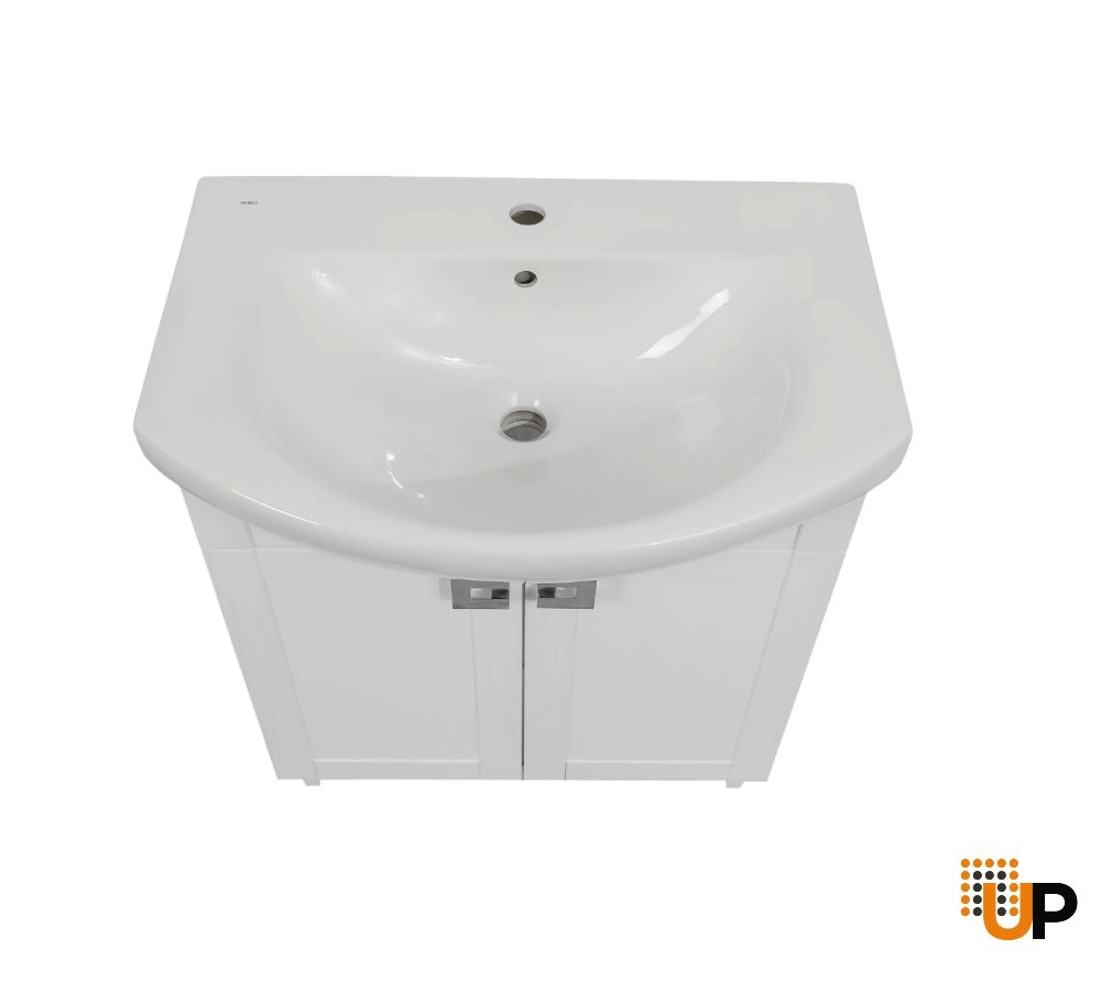 Modern Free standing Bathroom Vanity with Washbasin | Woodmix White Matte Collection | Non-Toxic Fire-Resistant MDF photo#4