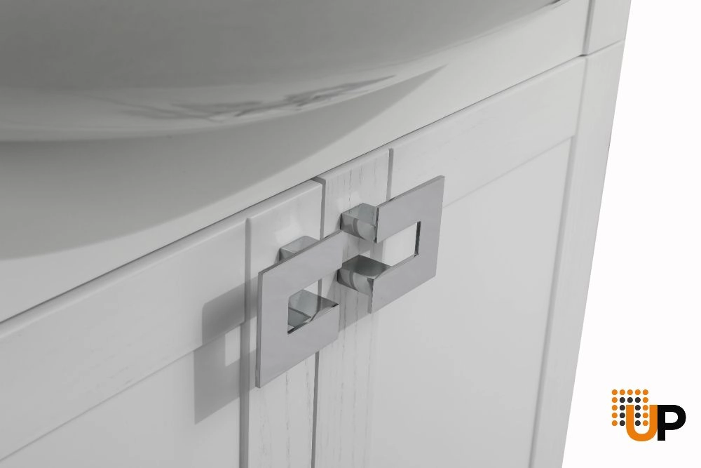 Modern Free standing Bathroom Vanity with Washbasin | Woodmix White Matte Collection | Non-Toxic Fire-Resistant MDF photo#5