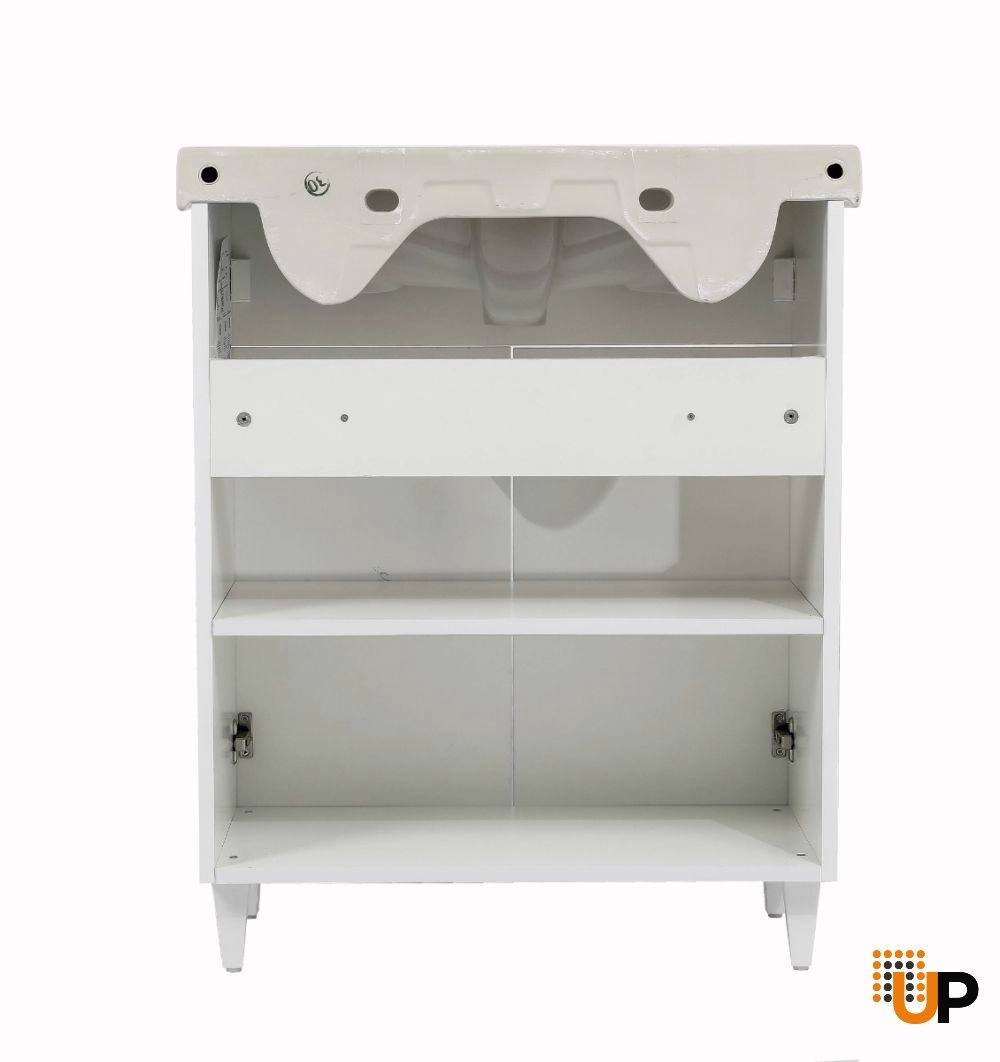 Modern Free standing Bathroom Vanity with Washbasin | Woodmix White Matte Collection | Non-Toxic Fire-Resistant MDF photo#7
