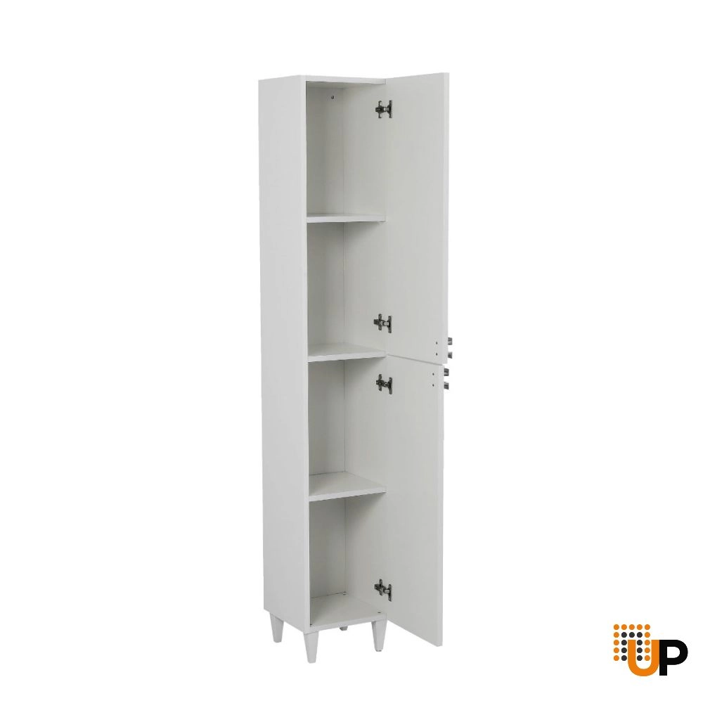 Side Vanity Cabinet WOODMIX Collection White Matte Color 12" photo#2