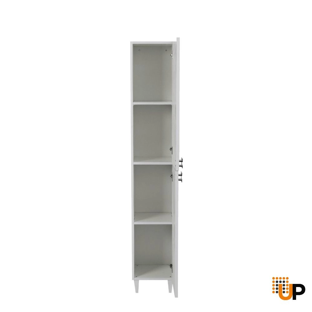 Side Vanity Cabinet WOODMIX Collection White Matte Color 12" photo#4