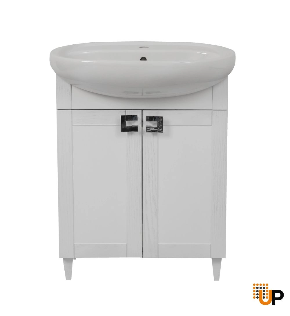 Modern Free standing Bathroom Vanity with Washbasin | Woodmix White Matte Collection | Non-Toxic Fire-Resistant MDF-28" photo#6