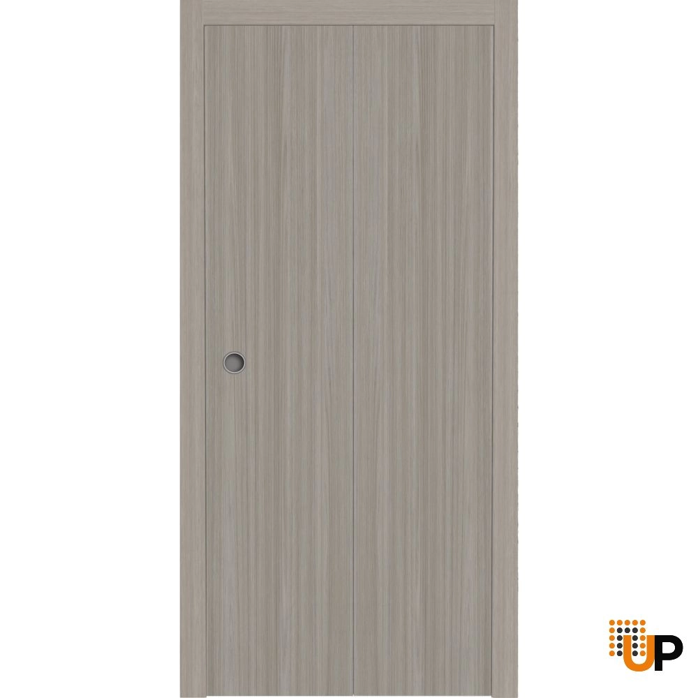 2 folding panels solid wood with honeycomb sliding flush interior bi-fold door | Basic 3001 Oak Franko | 36 x 80 (2* 18x80) photo#1