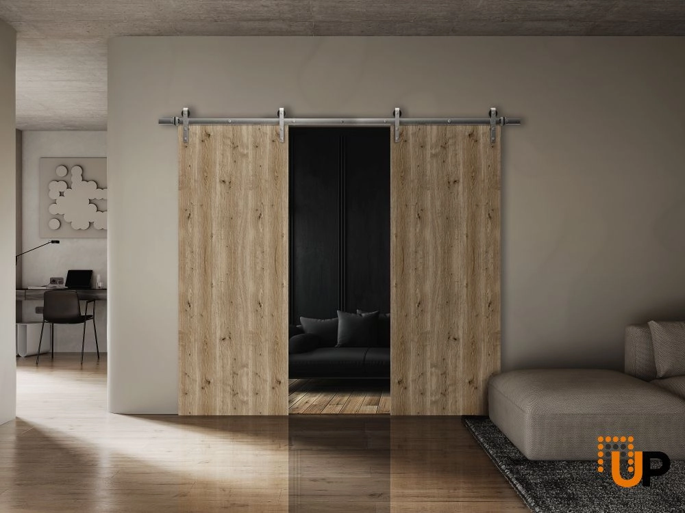 Single solid wood with honeycomb interior door slab | Basic 3001 Caramel Oak | 18 x 80 photo#4