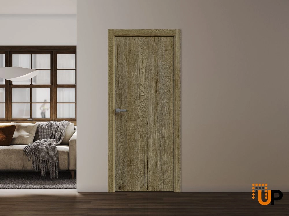 Single solid wood with honeycomb interior swing door | Basic 3001 Antique Oak | 18 x 80 photo#2