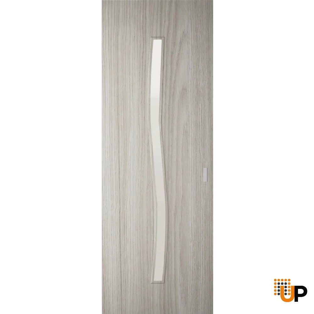Single solid wood with honeycomb sliding modern interior hidden barn door | BASIC 3002 Oak Franko | 28 x 80 photo#1