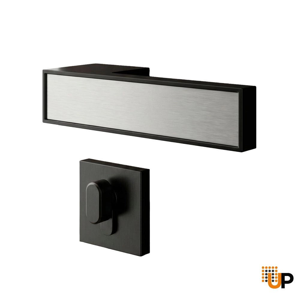 Door Euro Handle 3084 for Magnetic Lock, Black Privacy photo#1
