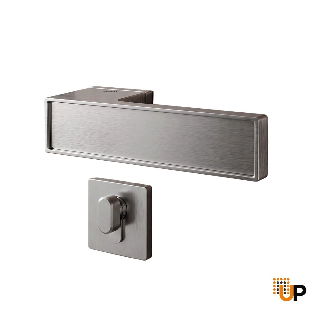 Door Euro Handle 3084 for Magnetic Lock, Satin chrome Privacy photo#1