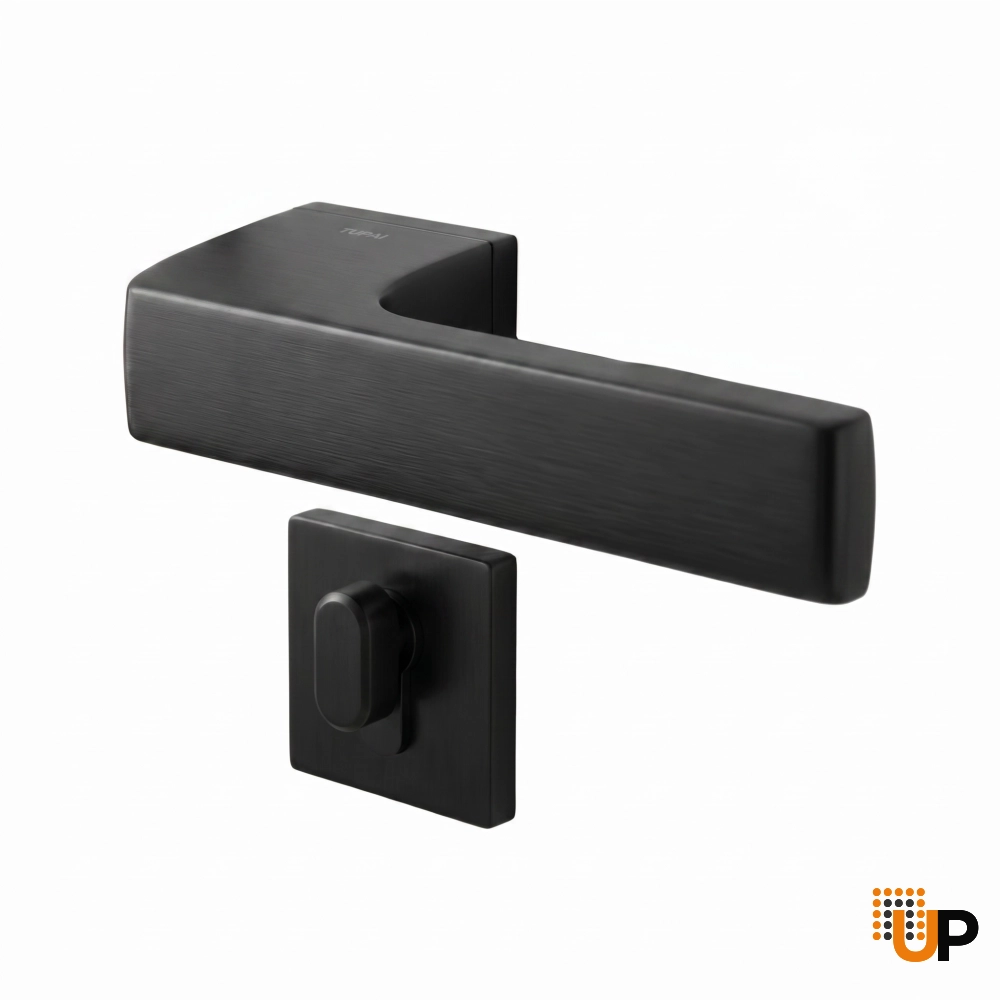 Door Euro Handle 3099 for Magnetic Lock, Black Privacy photo#1